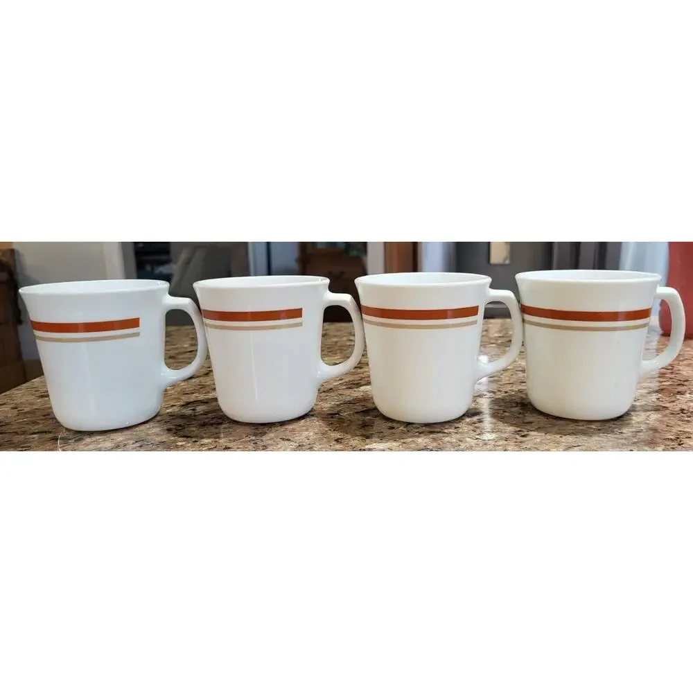 Corelle by Corning Cinnamon Or Chestnut Pattern (Set of 4) Mugs